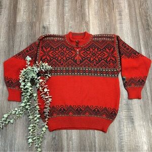 Dale of Norway 100% Wool Nordic Knit Sweater Size Small